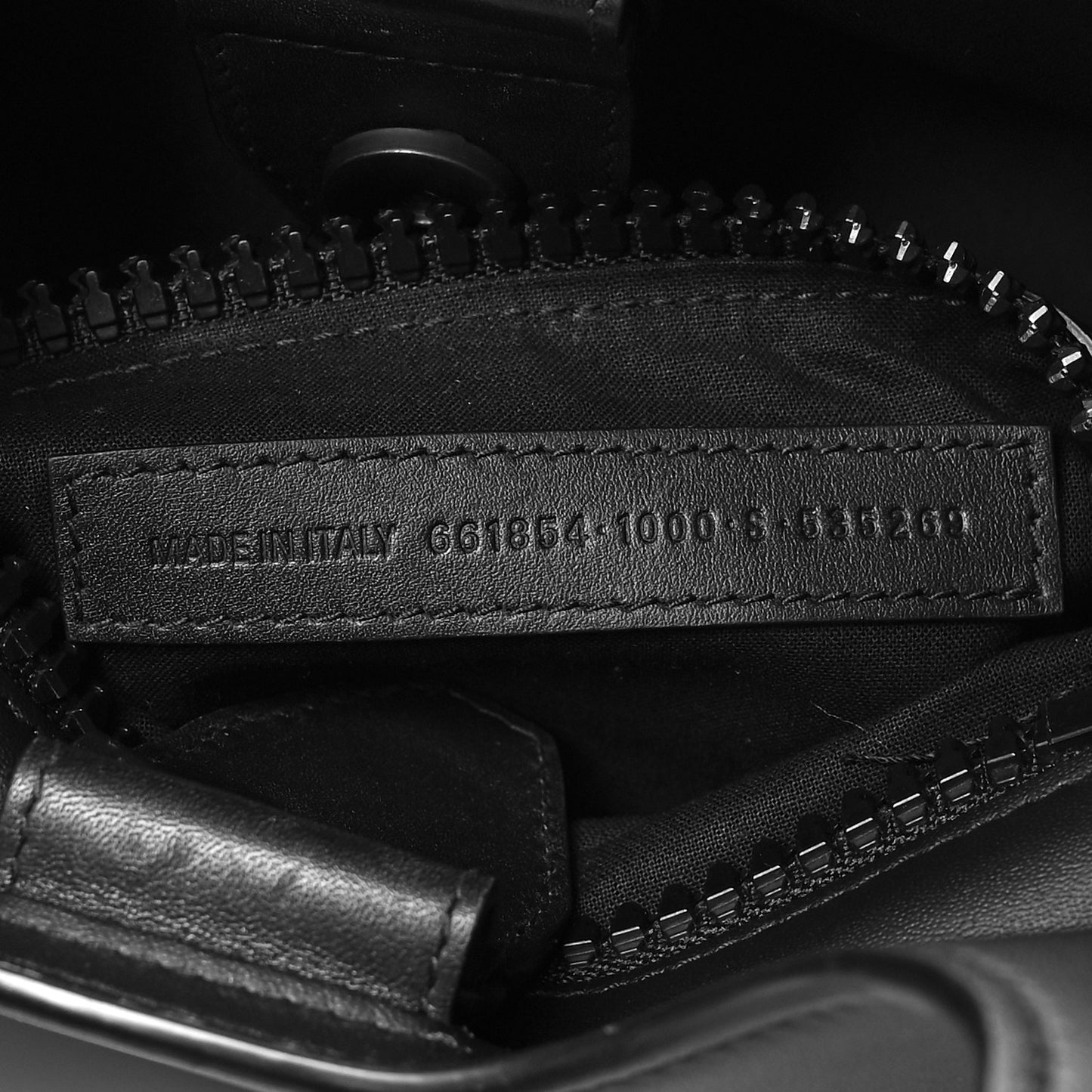 Calfskin Megazip Tote Black