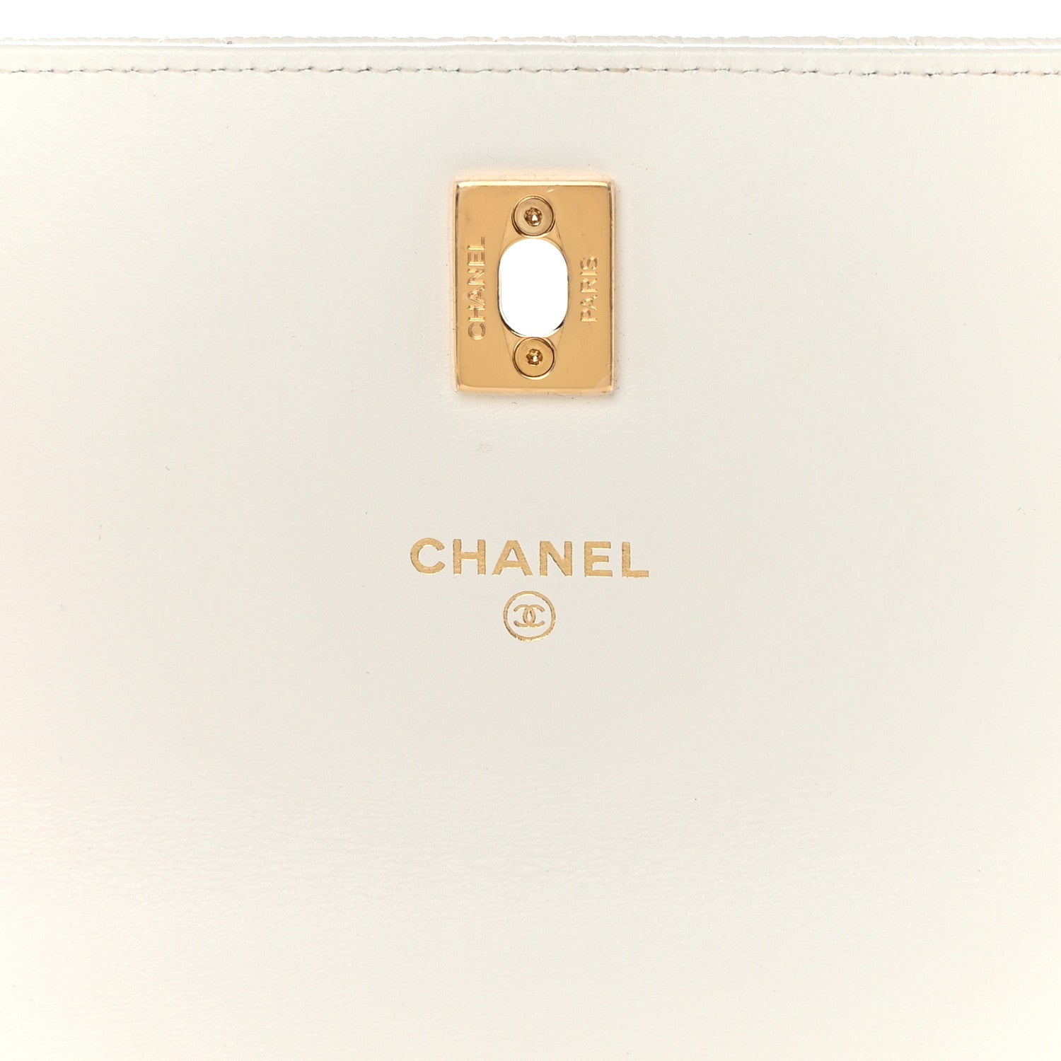 Chanel Shiny Caviar Quilted Flap Charm Small Wallet On Chain WOC White 6 of 15