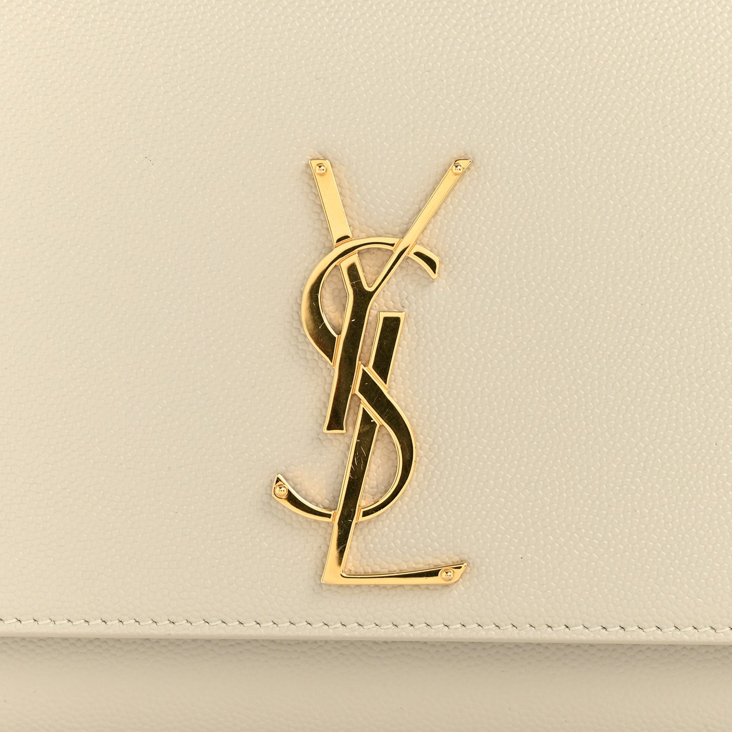 Grain De Poudre Medium Classic Monogram Kate Satchel Crema Soft