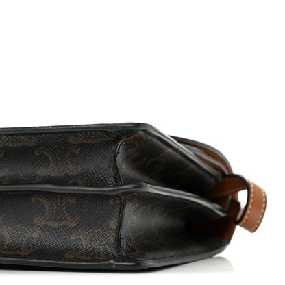 Celine Triomphe Canvas Lambskin Wallet On Strap Tan 10 of 13