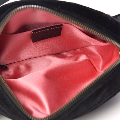 Gucci Velvet Matelasse GG Marmont Belt Bag 85 34 Black 5 of 11