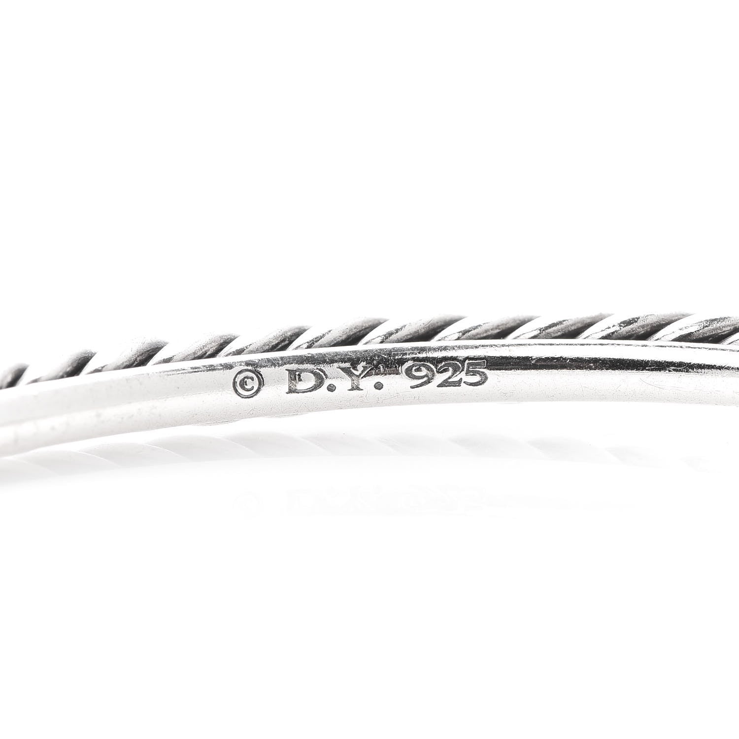 David Yurman Sterling Silver Cable Bangle Bracelet 4 of 4