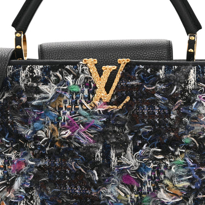 Louis Vuitton Tweed Calfskin Capucines MM Multicolor 7 of 9