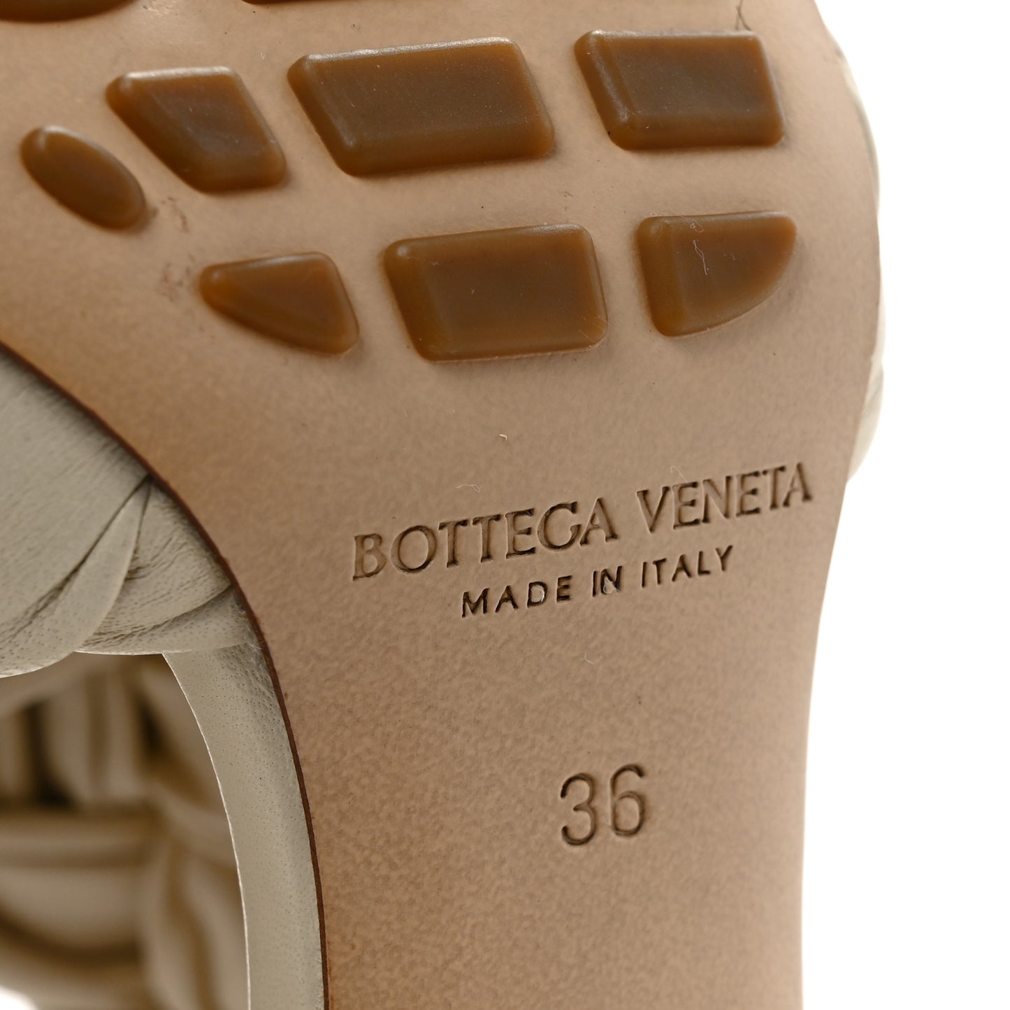 Shiny Nappa Intrecciato The Board Sandals 36 Wax