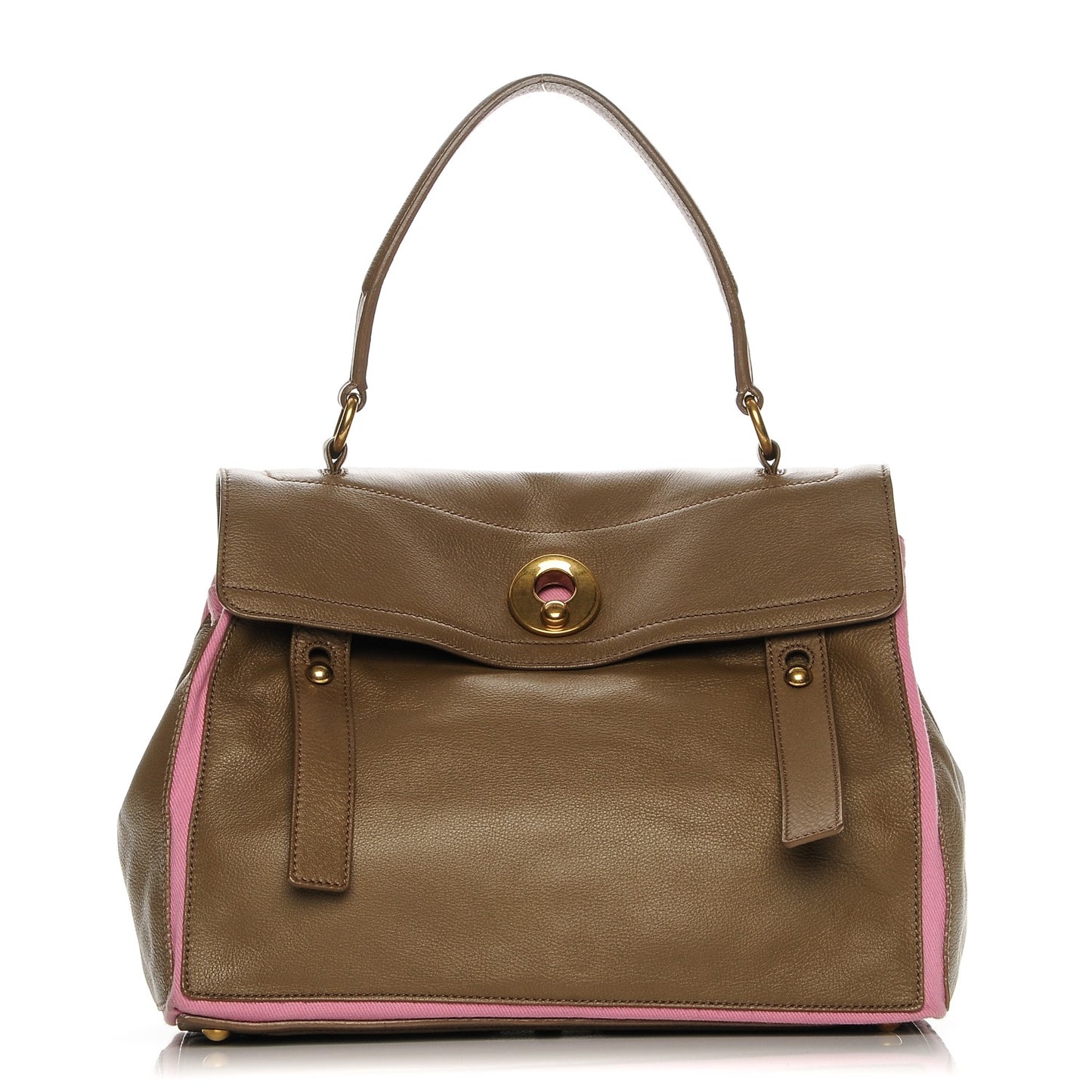 Calfskin Canvas Medium Muse Two Taupe Pink