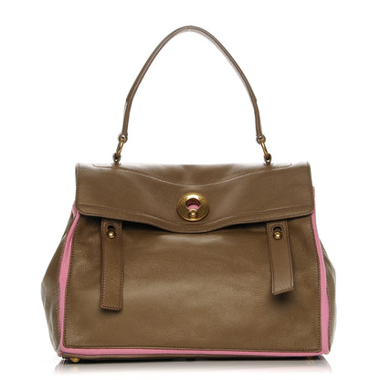Saint Laurent Calfskin Canvas Medium Muse Two Taupe Pink 1 of 12