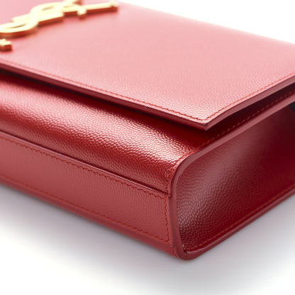 Saint Laurent Grain De Poudre Monogram Cassandre Clutch Rouge Orient 8 of 8