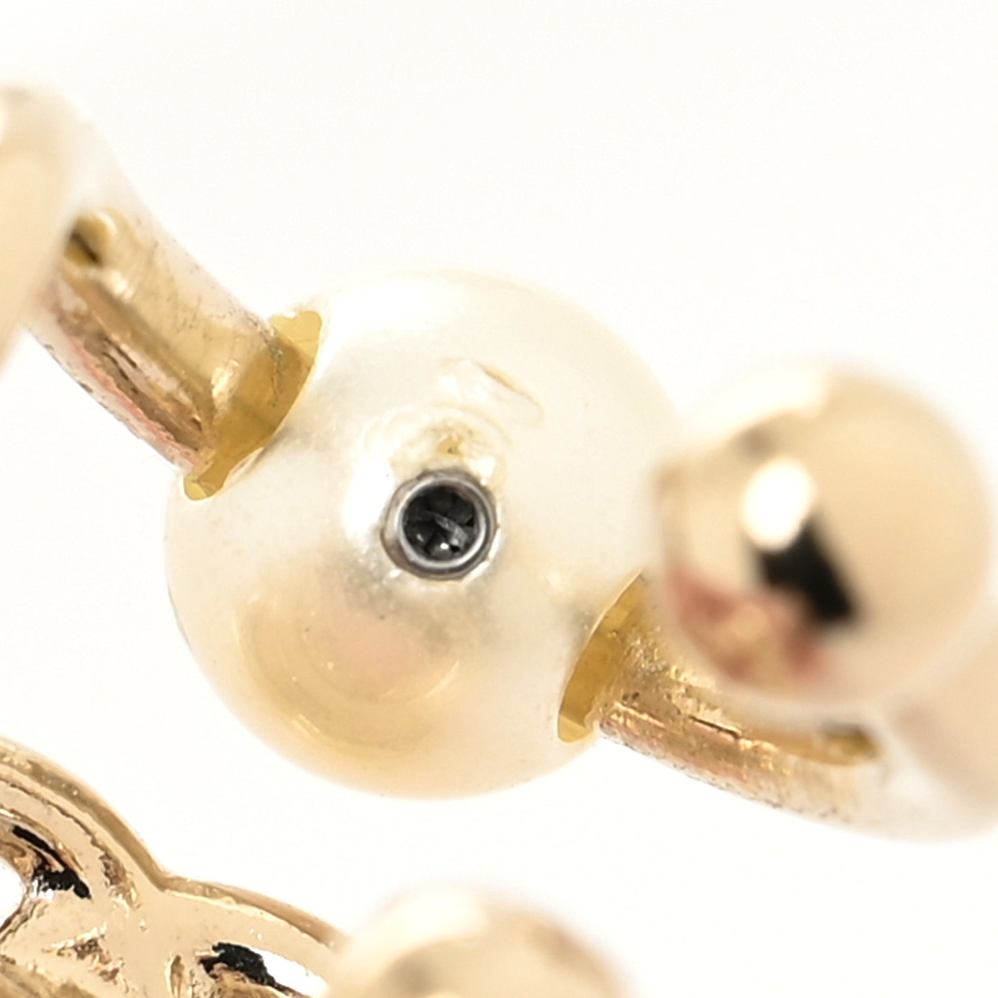 Pearl Crystal CC Single Ear Cuff Gold