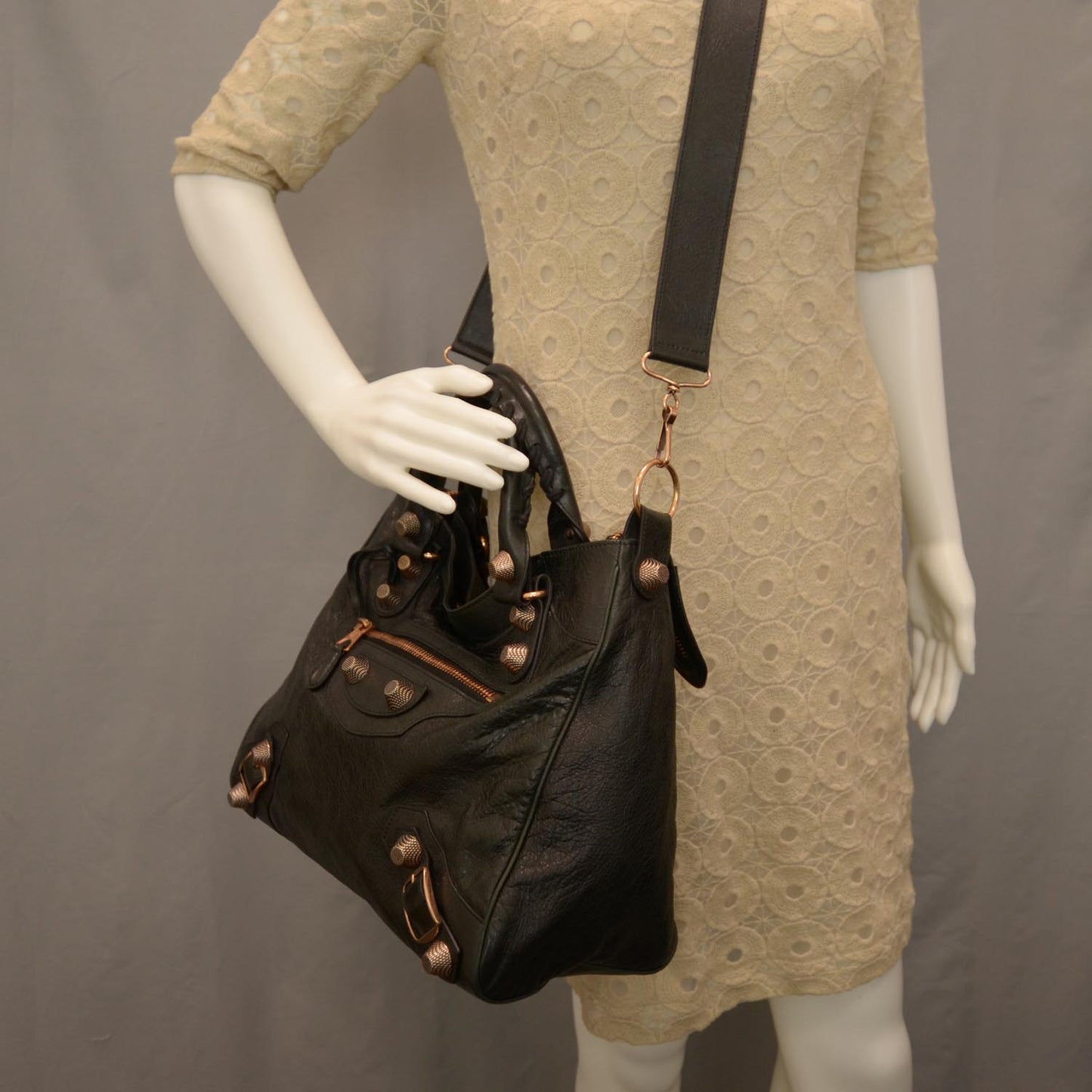 Agneau Giant 21 Rose Gold Hardware Velo Black