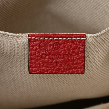 Gucci Pebbled Calfskin Soho Chain Backpack Hibiscus Red 6 of 9