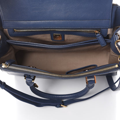 MCM Saffiano Top Handle Tote Blue 4 of 8