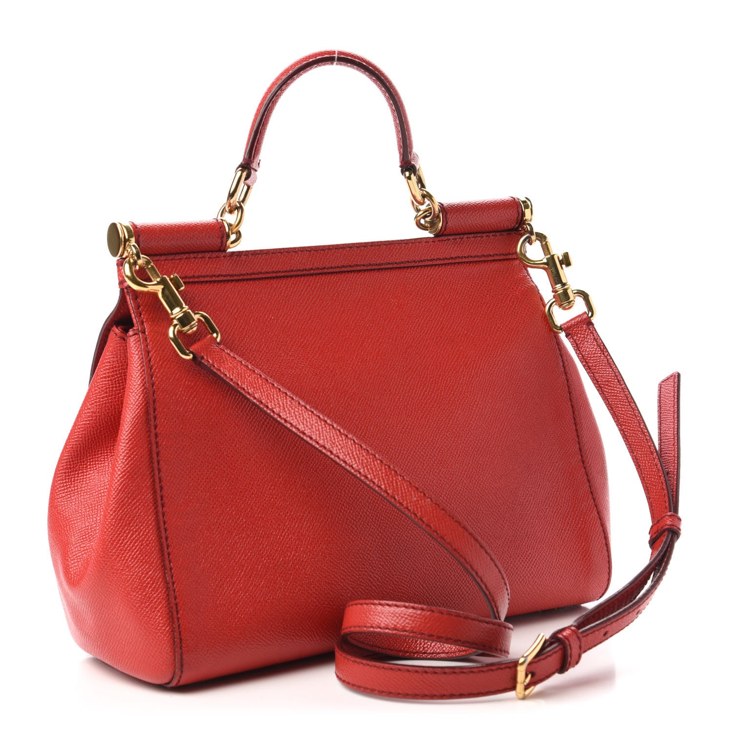 Dolce & Gabbana Dauphine Medium Miss Sicily Satchel Dark Red 3 of 9