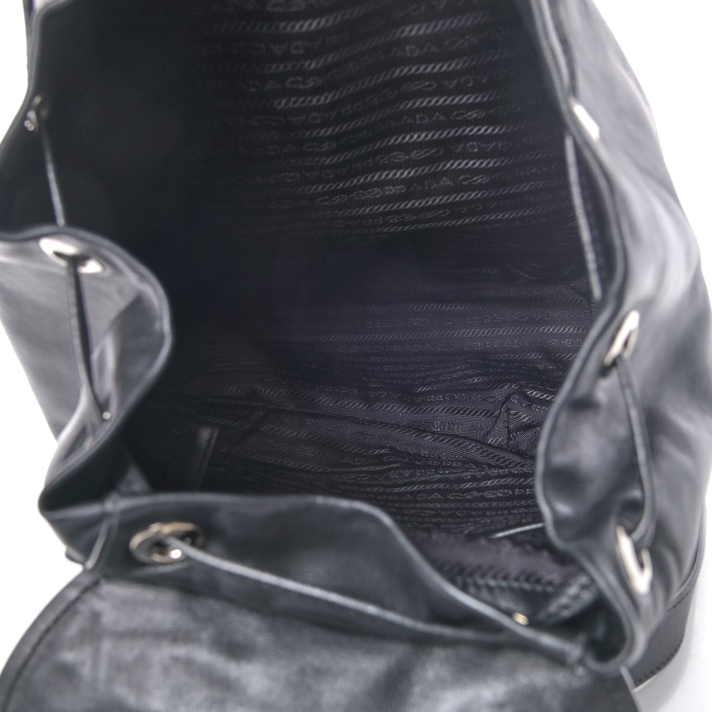 Soft Calfskin Cinch Backpack Black