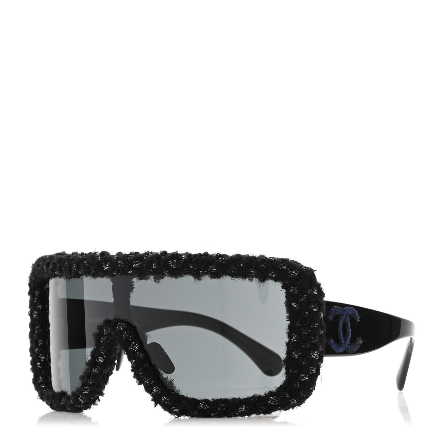 Tweed Shield Sunglasses 71367 Black