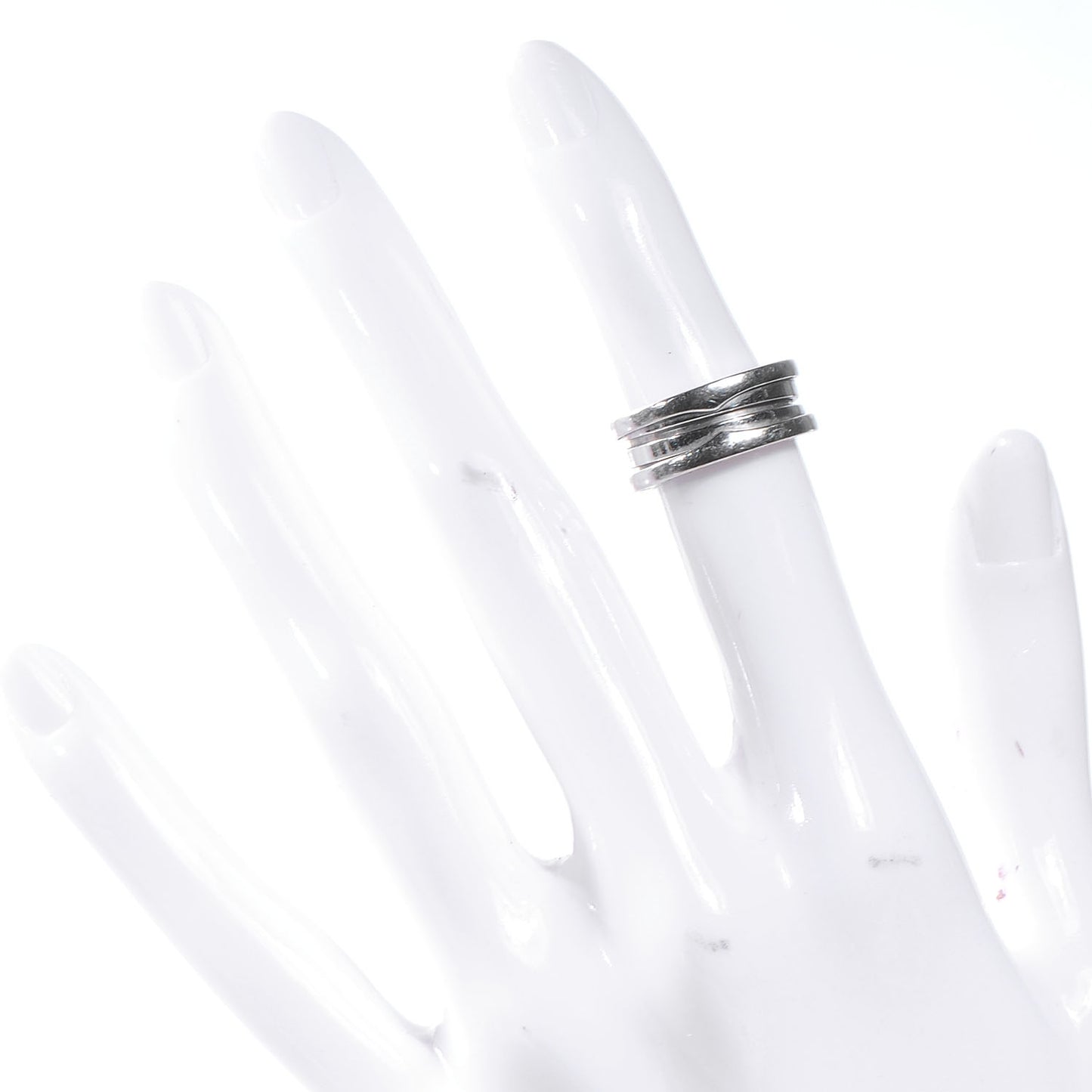 BVLGARI 18k White Gold B.Zero1 Three Band Ring size 4