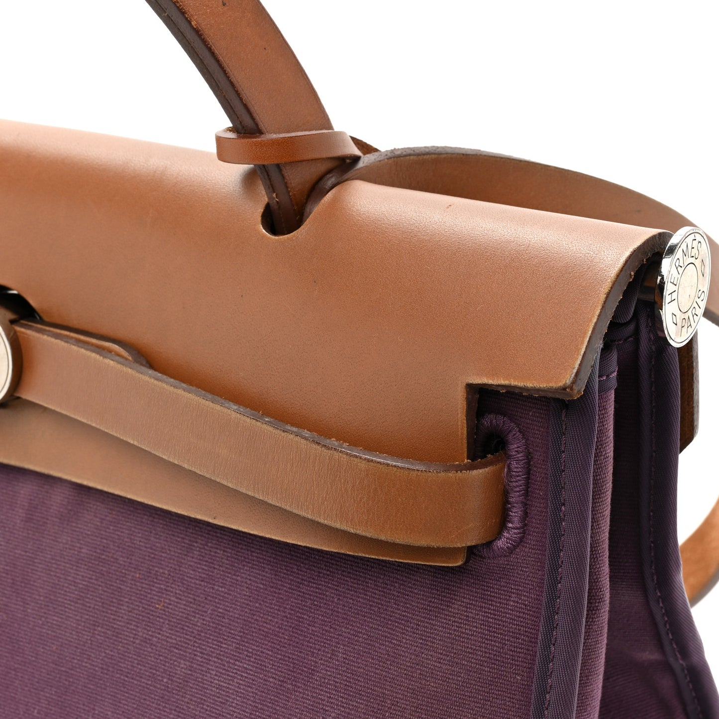 Vache Hunter Toile Herbag Zip 31 PM Fauve Cassis
