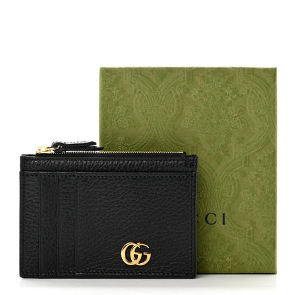 Gucci Dollar Calfskin GG Marmont Coin Case Card Holder Black 7 of 7