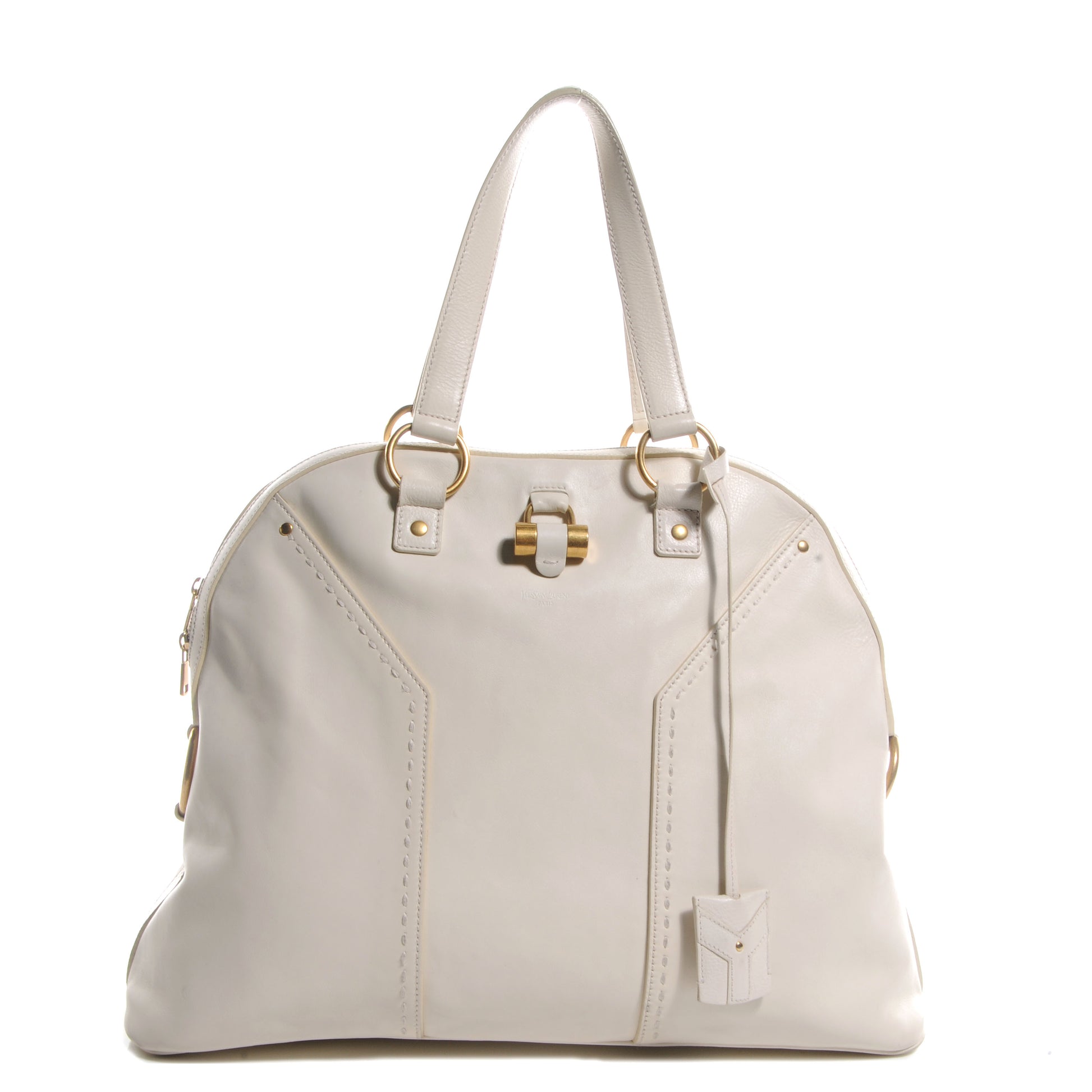Saint Laurent Leather Oversized Muse Ivory 1 of 10