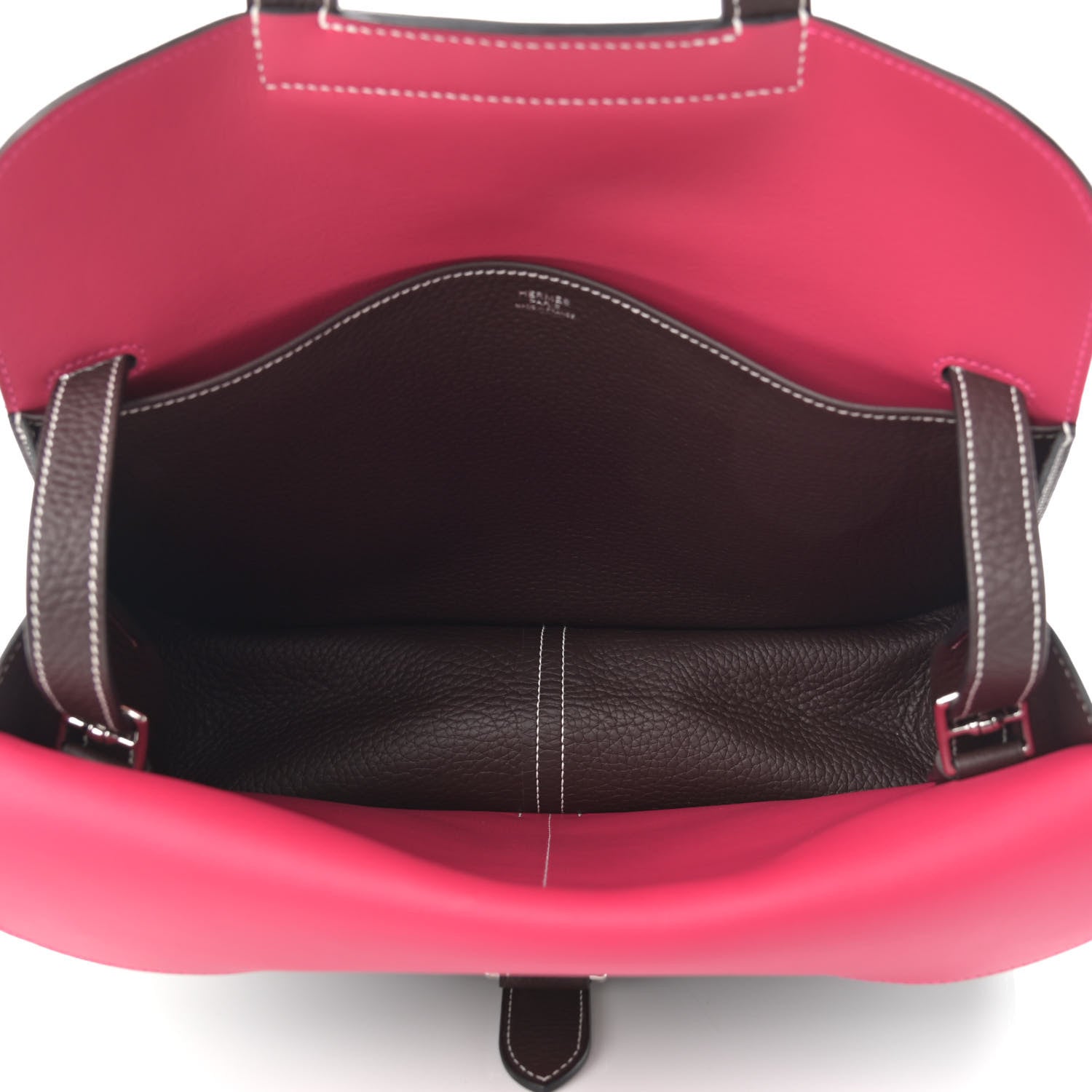 Hermes Taurillon Clemence Verso Halzan 31 GM Rouge Sellier Framboise 5 of 11
