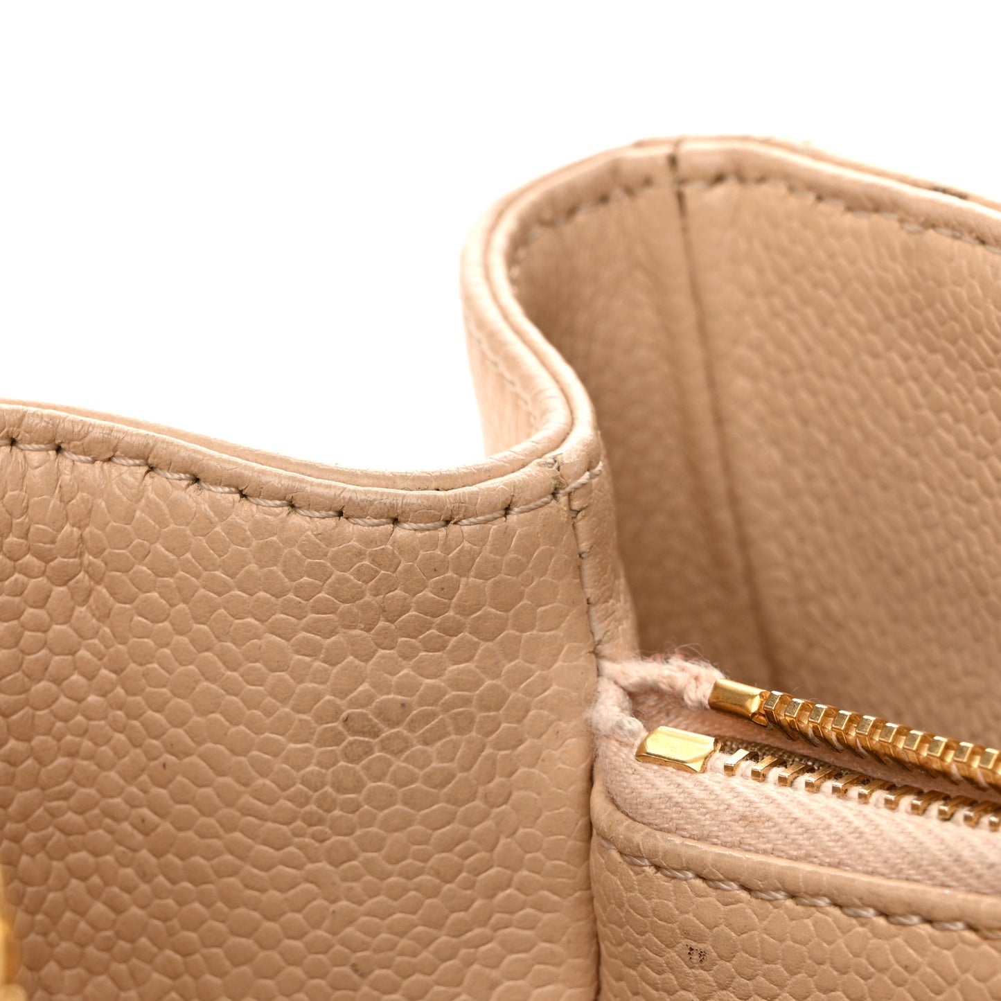 Caviar Quilted Grand Shopping Tote GST Beige Clair