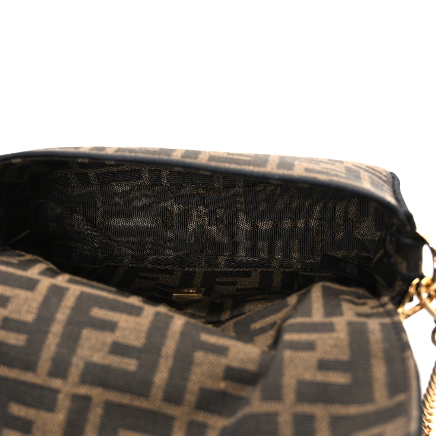 Fabric Jacquard FF 1974 Mini Baguette Tobacco Moro Black