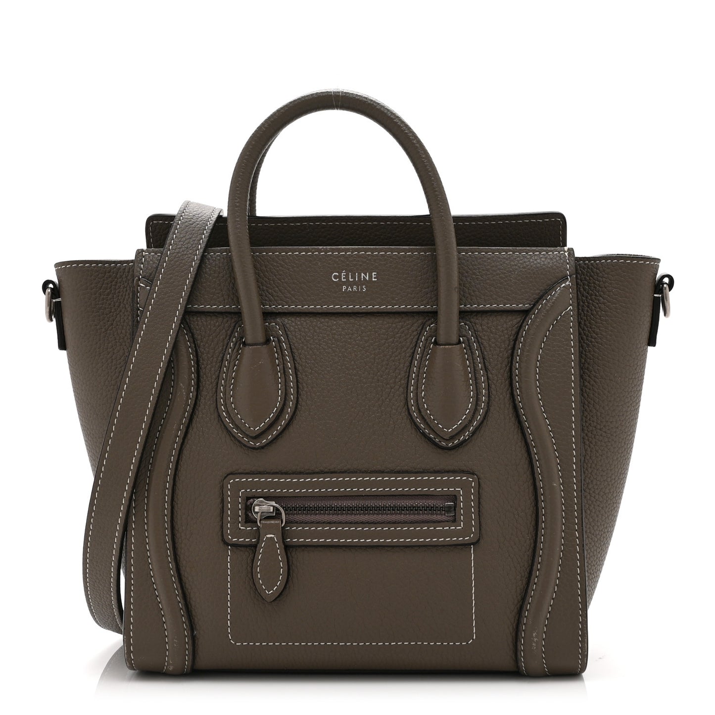 Drummed Calfskin Nano Luggage Souris