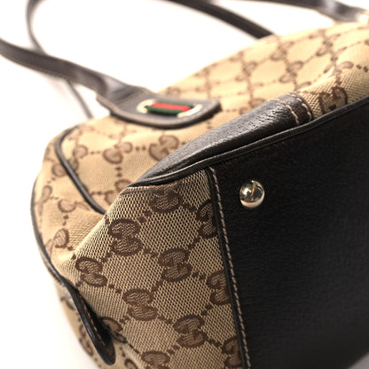 Gucci Monogram Small Princy Satchel Dark Brown 10 of 14