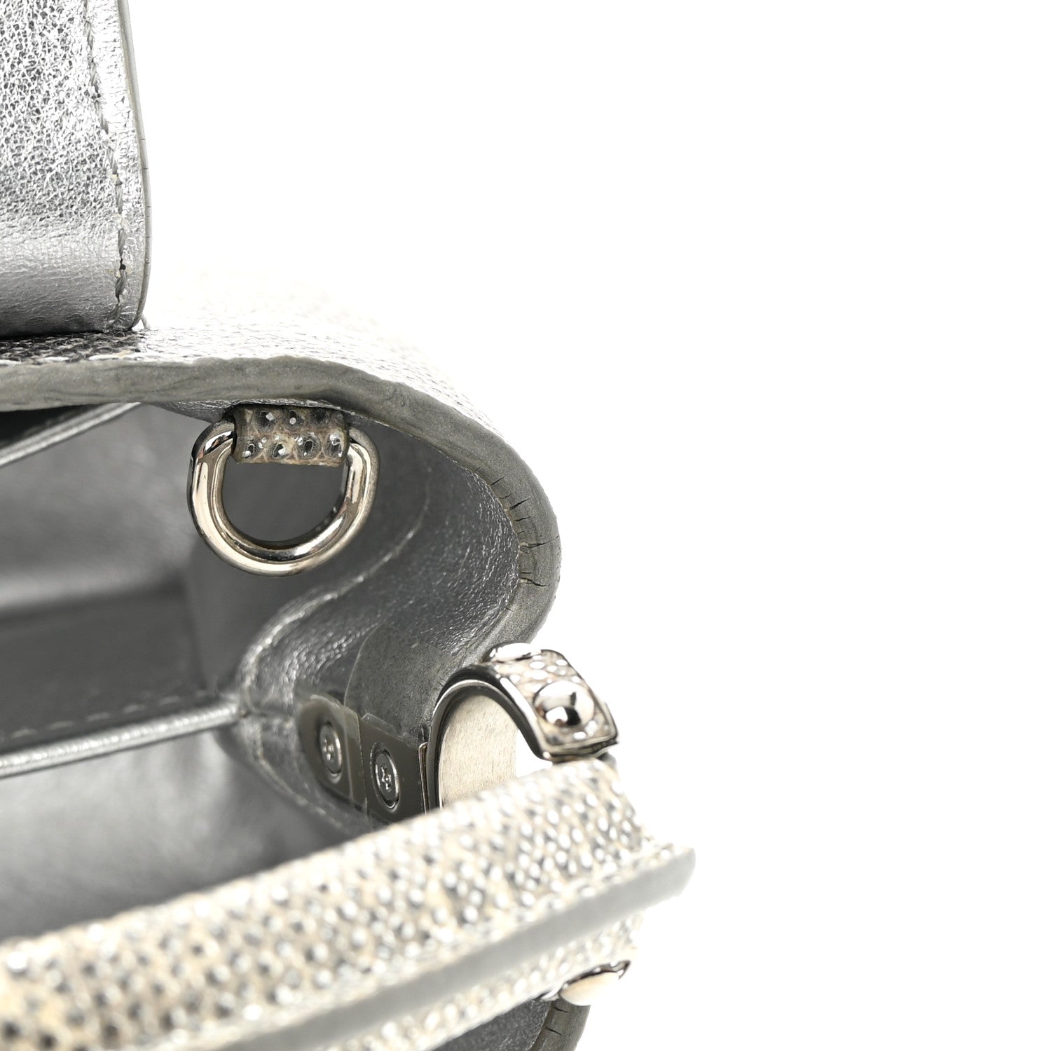 Louis Vuitton Lizard Mini Capucines Argento 13 of 16