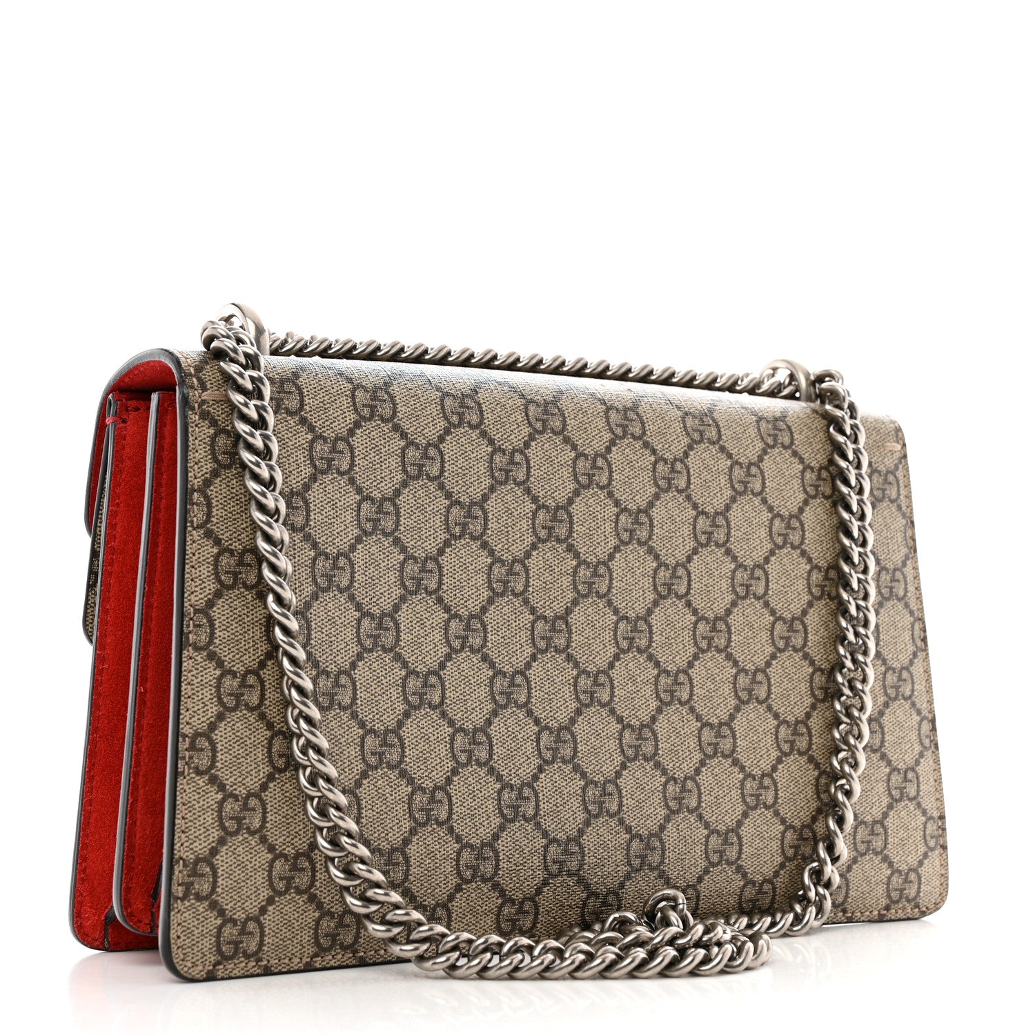 Gucci GG Supreme Monogram Small Dionysus Shoulder Bag Red 3 of 14