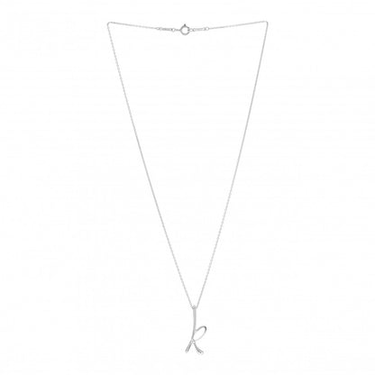 Tiffany Sterling Silver Elsa Peretti Letter K Pendant Necklace 3 of 4