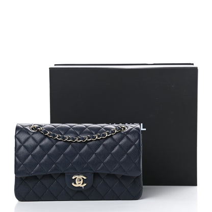 Chanel Caviar Quilted Medium Double Flap Navy 13 of 13