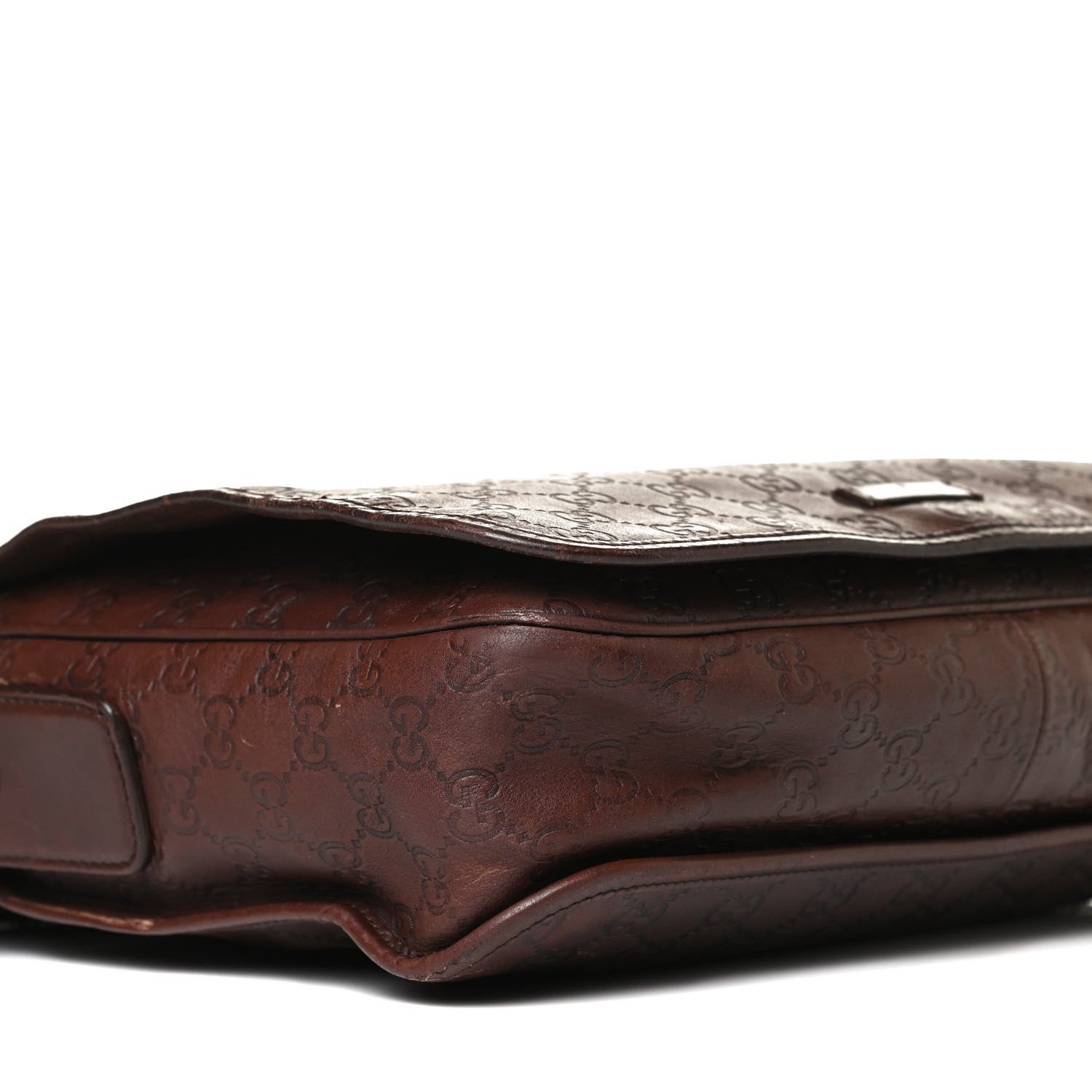 Gucci Guccissima Flap Messenger Bag Dark Brown 9 of 30