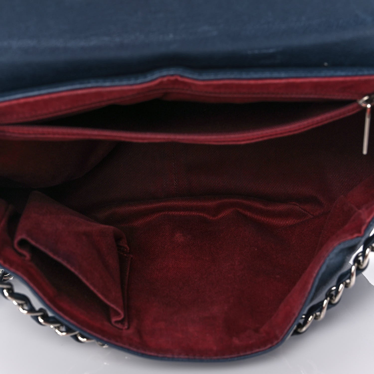 Chanel Caviar Half Moon Large Flap Navy 4 of 11