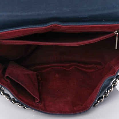 Chanel Caviar Half Moon Large Flap Navy 4 of 11