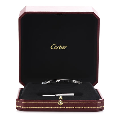 Cartier 18K White Gold Small LOVE Bracelet 17 6 of 6