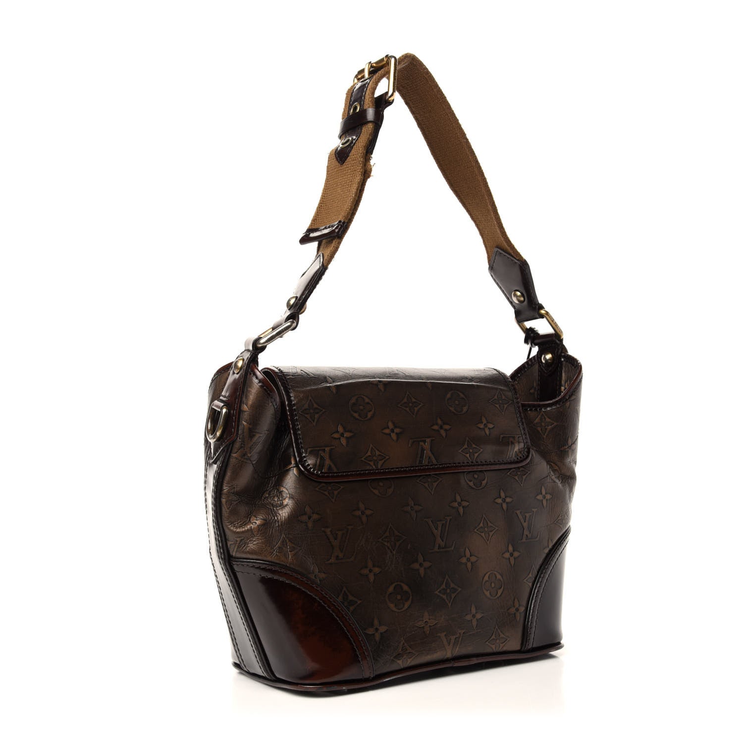 Louis Vuitton Monogram Embossed Sergent PM Bronze 3 of 15