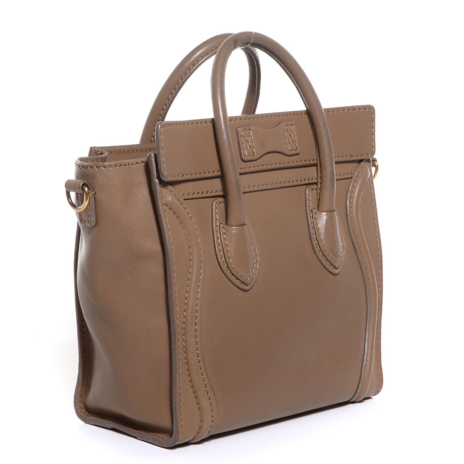 Celine Smooth Calfskin Nano Luggage Camel 3 of 9