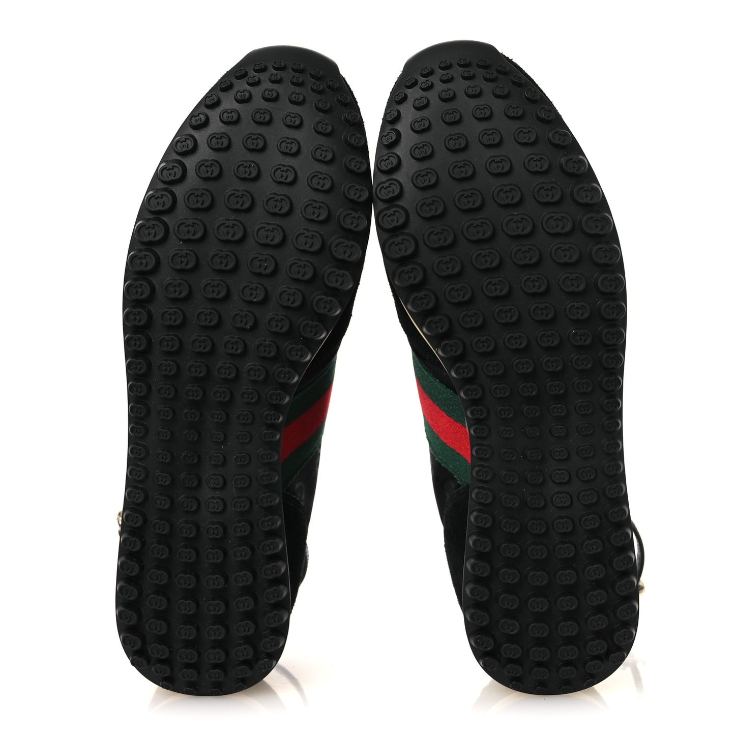 GG Suede Monogram Web Re-Motion Sneakers 38 Black