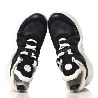 Louis Vuitton Calfskin Technical Nylon Damier Graphite LV Archlight Sneakers 36 Black White 2 of 10