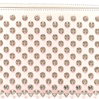 Christian Louboutin Calfskin Panettone Spiked Zip Around Wallet Light Pink 8 of 9