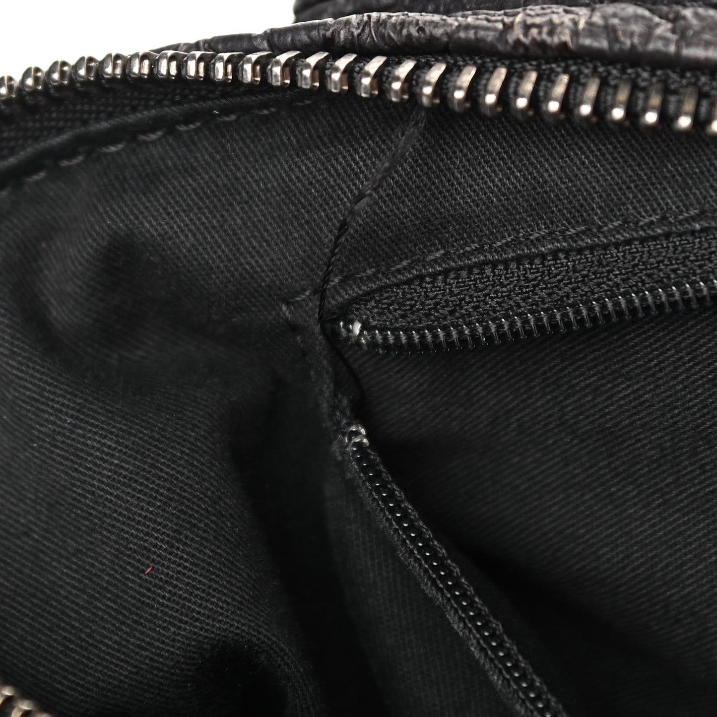Calfskin Leopard Embossed Large Pandora Black