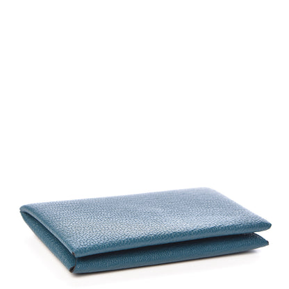 Hermes Chevre Mysore Calvi Card Case Vert Bosphore 4 of 8