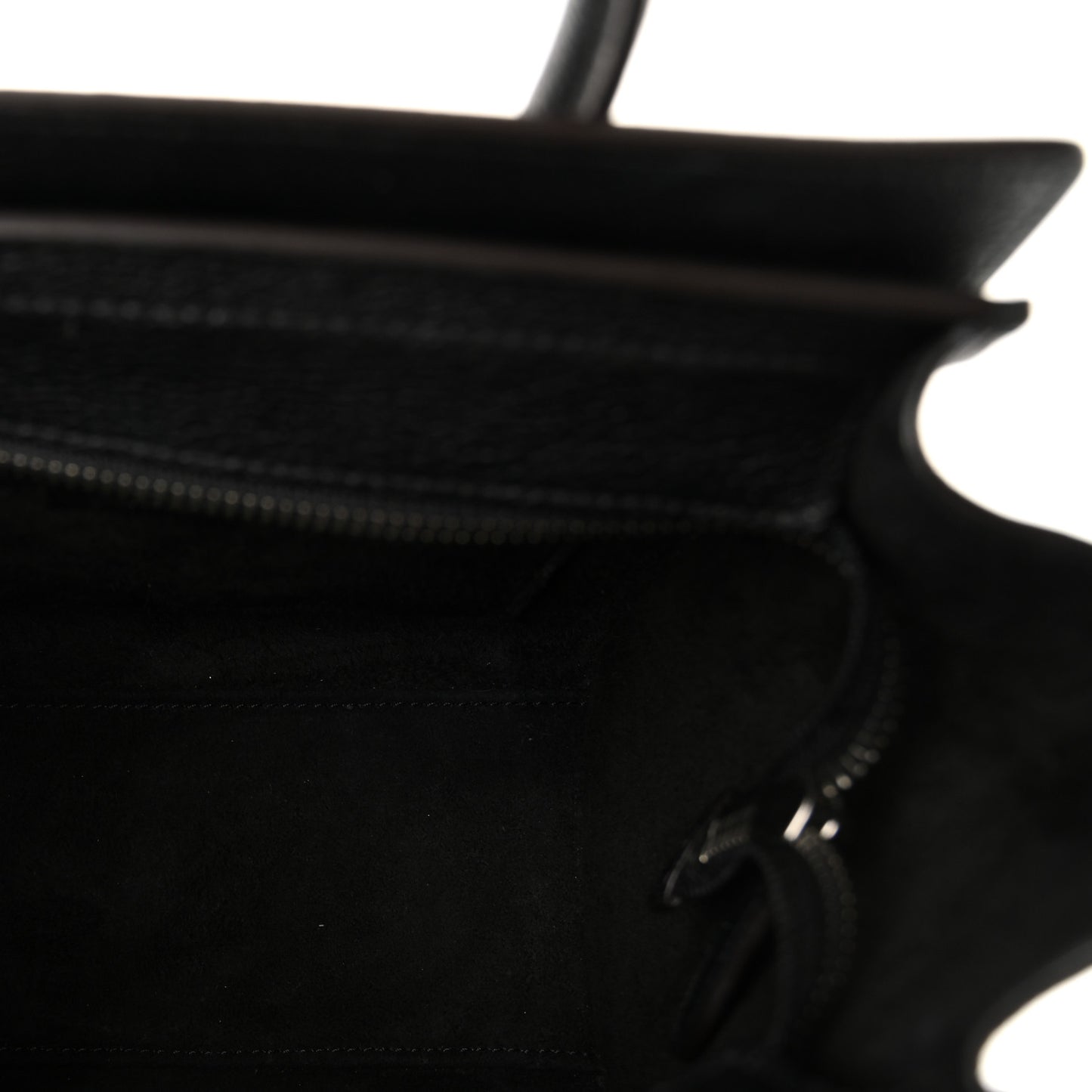 Drummed Calfskin Nano Luggage Black
