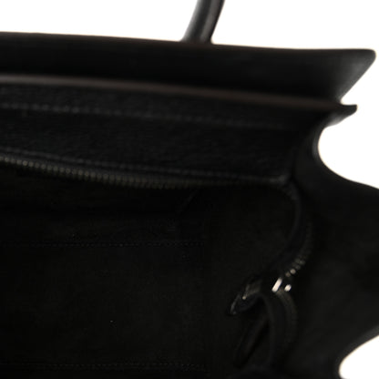 Celine Drummed Calfskin Nano Luggage Black 5 of 10