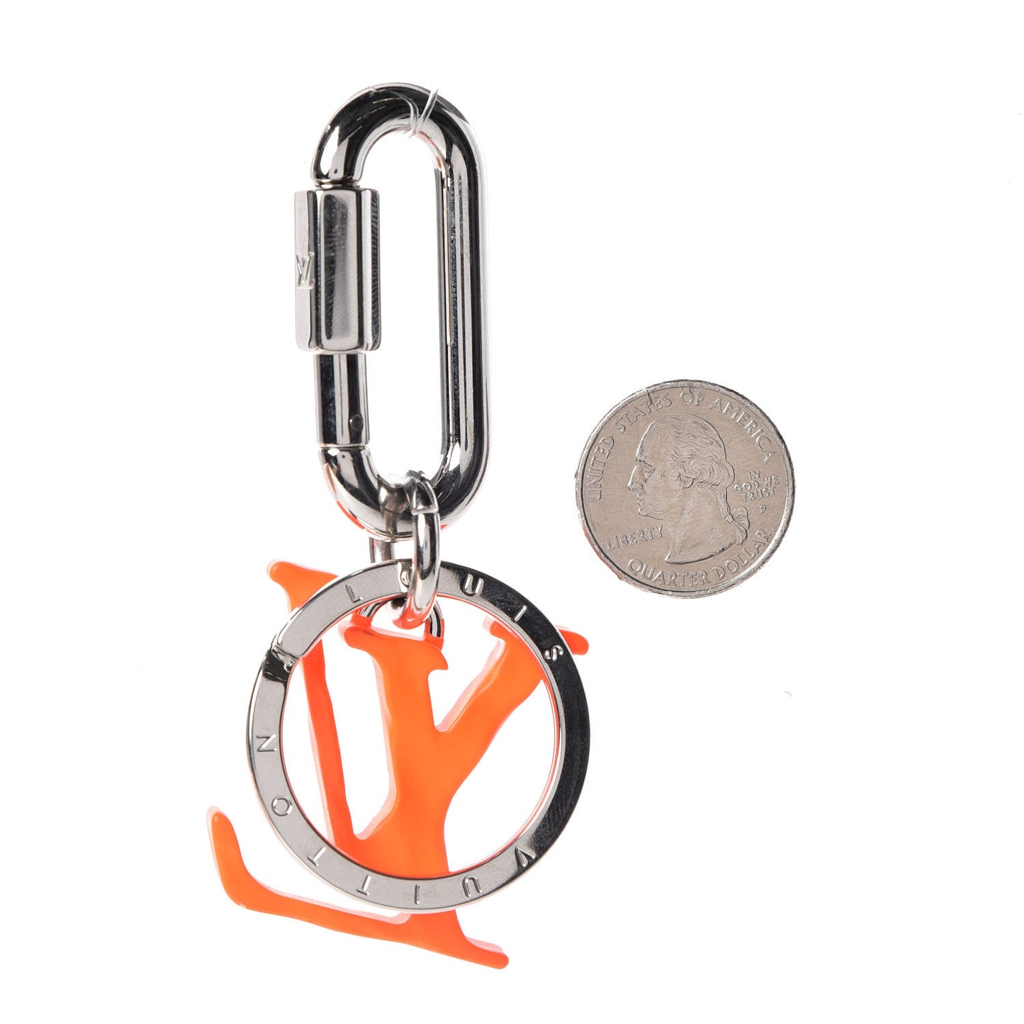 LV Initials Key Chain Holder Orange