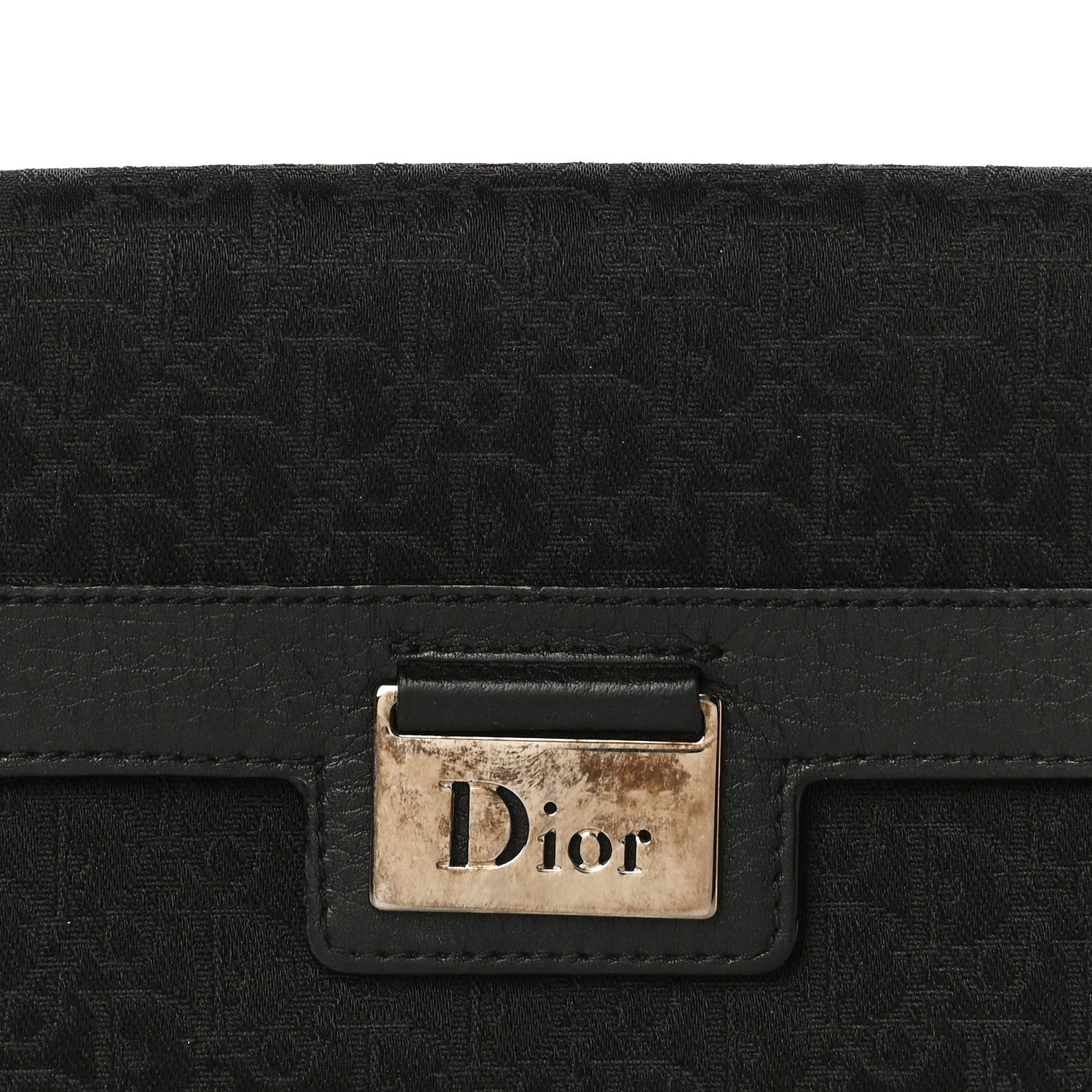 Christian Dior Monogram Flap Wallet Black 8 of 17