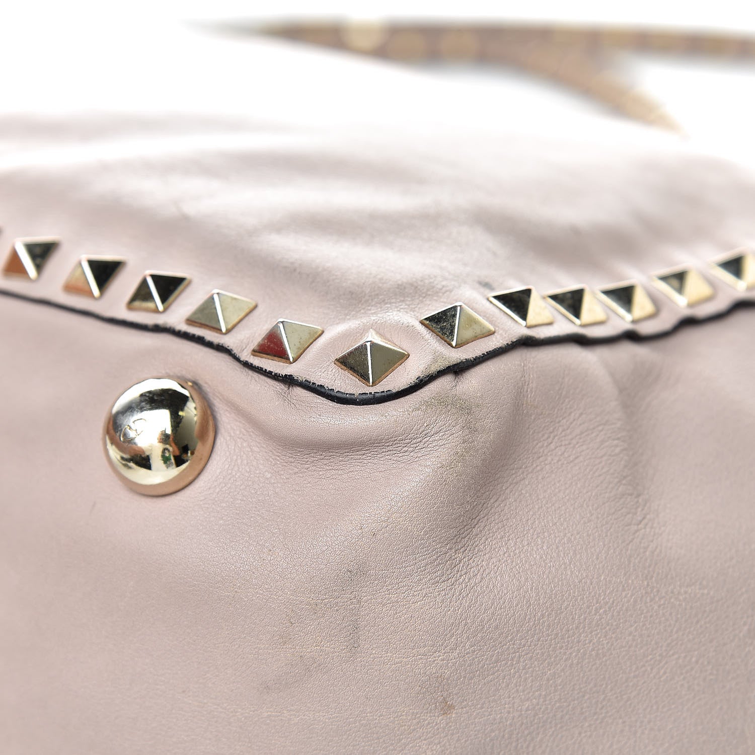 Valentino Garavani Vitello Medium Rockstud Tote Poudre 11 of 13