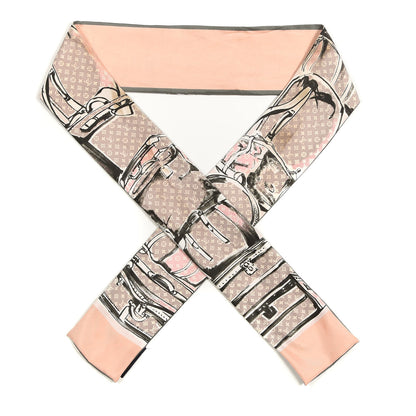 Louis Vuitton Silk Monogram Trunks Bandeau Rose Poudre 1 of 4