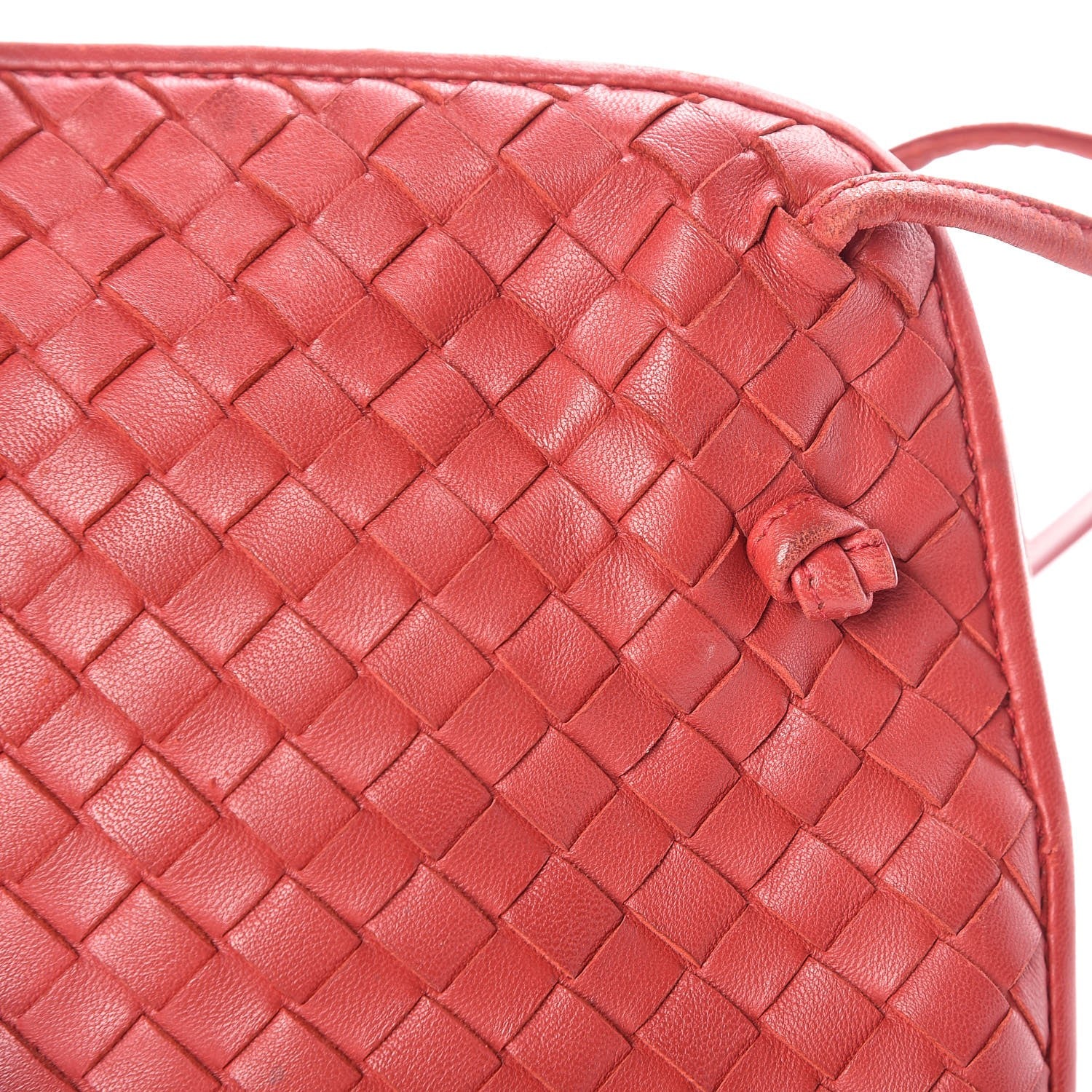 Bottega Veneta Nappa Intrecciato Nodini Crossbody Messenger Red 17 of 29