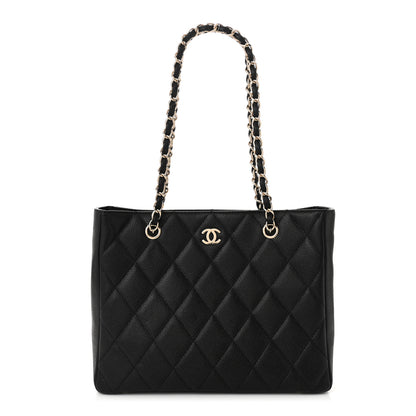 Chanel Caviar Quilted Small Shopping Tote Black 1 of 11